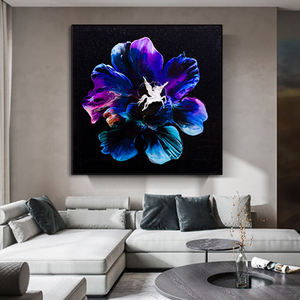 Decorazione Moderna <span class=keywords><strong>di</strong></span> Lusso per la Casa, Stampa Digitale con Fiori <span class=keywords><strong>Viola</strong></span>, Quadro Decorativo da Parete, Dipinto in Porcellana Cristallina con Rose e Peonie - Product Image 2