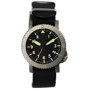 Relojes de Pulsera de Titanio Superluminosos <span class=keywords><strong>para</strong></span> Hombre, <span class=keywords><strong>Reloj</strong></span> de Buceo Automático OEM con Correa de Cuero - Product Image 1