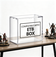 Étui de protection en acrylique personnalisé pour boîte de boosters ETB, étui magnétique transparent avec protection UV