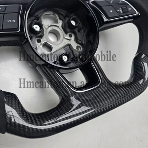 Volante Deportivo de Fibra de Carbono y Alcántara en Oferta para Modelos Audi A3 A4 A4L A5 A7L A8 Q5 Q7 B9 A6 R8 - Product Image 3