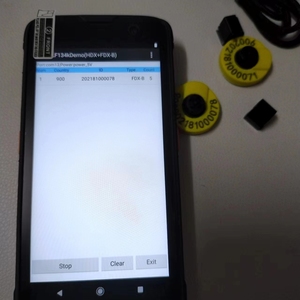 FDX LF RFID Reader với hiển thị 134.2kHz Android RFID cầm tay Reader với 2D Máy Quét Mã Vạch làm việc với agrisyst ứng dụng - Product Image 5