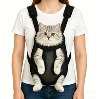 Sac à dos de transport élégant et confortable pour chiens de petite et moyenne taille, 11 lb, avec bouton réglable et motif uni