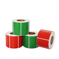 Étiquettes autocollantes thermiques directes personnalisées multicolores, imperméables, avec code-barres, pour promotion, rouleau d'étiquettes d'expédition 4x6