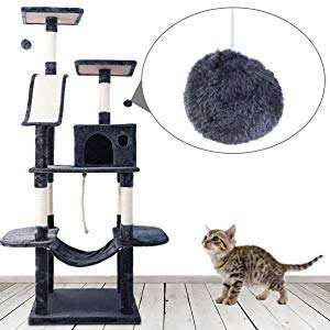 Árvore para Gatos Grande e Luxuosa, Moderna, para Arranhar, Pular e Brincar, Mobiliário para Animais de Estimação - Product Image 2