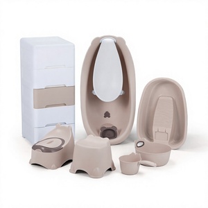 Ensemble de bain sept pièces <span class=keywords><strong>pour</strong></span> nourrissons et tout-petits, épaissi, cadeau de maternité, lit de bain <span class=keywords><strong>pour</strong></span> nouveau-né, armoire de rangement - Product Image 1