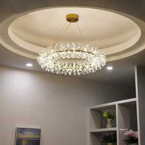 Роскошная люстра для гостиной, хрустальные люстры, освещение, Золотая/хромированная полированная сталь, современная светодиодная люстра - Product Image 4