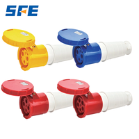 Connecteur étanche SFE IP44 16A 32A 63A 125A 6H 2P+E 3/4/5 broches mâle femelle monophasé triphasé prise et fiche industrielles