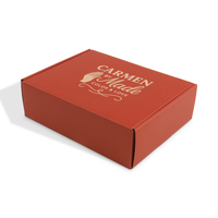 Boîte à courrier plate en carton ondulé de qualité supérieure avec impression de logo en crème de terre cuite pour cadeau
