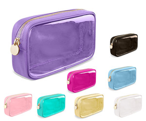 Nouveau <span class=keywords><strong>Nylon</strong></span> coloré femmes cosmétiques stockage PVC Transparent étanche voyage toilette clair <span class=keywords><strong>sac</strong></span> - Product Image 1