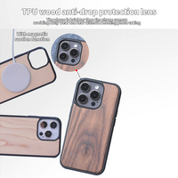 Coque magnétique en bois massif pour iPhone 11 12 13 14 15 16 Pro Max coque de téléphone en bois naturel étuis de protection en bambou