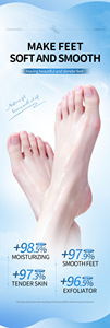 Masque pour les pieds parfumé à la noix de coco et à la fraise avec des tranches réparatrices et hydratantes à l'aloe vera de Curaçao pour une utilisation en automne/hiver - Product Image 6
