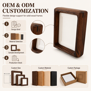 Cadre photo en bois massif, cadre photo vintage en <span class=keywords><strong>noyer</strong></span>, cadre minimaliste aux coins arrondis, cadeau commémoratif pour chien, décoration <span class=keywords><strong>de</strong></span> bureau, directement <span class=keywords><strong>de</strong></span> l'usine - Product Image 5