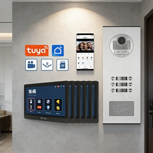 Excelente Timbre de Seguridad IP con Visión Nocturna Infrarroja Integrada y 6 Botones para la Seguridad Familiar en Casas Adosadas - Product Image 1