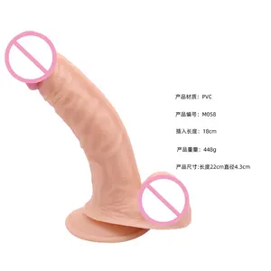 Volwassen Benodigdheden Sucker Simulatie Dubbellaags Vloeistof Zachte Siliconen Dildo Vrouwelijke Masturbator