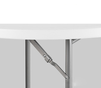 Offre spéciale 8-10 personnes Table de banquet en plein air Table pliante ronde en plastique Table de chaise pour la fête de mariage
