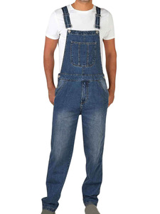<span class=keywords><strong>Salopette</strong></span> cargo vintage <span class=keywords><strong>en</strong></span> <span class=keywords><strong>jean</strong></span> pour homme, délavée, taille mi-haute, coupe droite, grandes tailles, pantalon de travail - Product Image 2