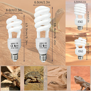 Schildkröten- und Eidechsen-UVB-Spirallampe Kalziumergänzung für Sukkulenten Ultraviolettes Licht UVB Energiesparlampe 110V 220V - Product Image 3