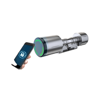 Serrure électronique intelligente TTLock Tuyalock, cylindre de serrure étanche, gestion de la sécurité moderne pour hôtel, WIFI, NFC, RFID, serrure en bois, alliage de zinc