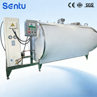 Réservoir de refroidissement horizontal pour lait, refroidisseur de lait en vrac pour l'agriculture laitière, réservoir de réfrigération industrielle, système de refroidissement au glycol