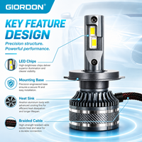 Bombilla LED Blanca para Faros Delanteros de 130 W y 12800 LM, 6000 K, H4 H7 H11 H13 9005 9006, 12 V, Ajuste Directo para Automóvil, con Ventilador de Refrigeración de Aluminio de Aviación