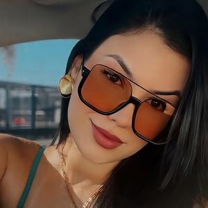 2025新着ダブルブリッジハーフリムメタルフレームアンチブルーライトサングラス男性と女性のための流行のUV保護ユニセックス - Product Image 5