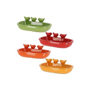 Baignoire pour oiseaux Esschert Design céramique couleurs naturelles assorties 28.7x19.8x8.4cm - Product Image 1