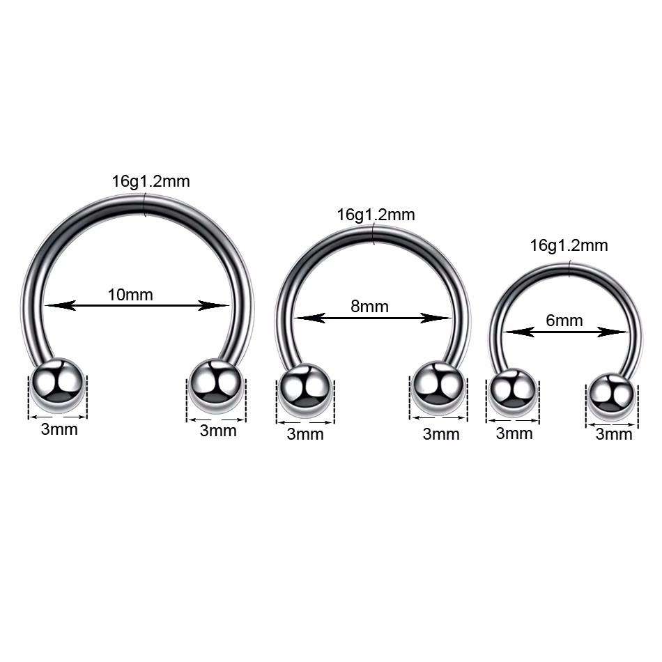 septum horseshoerings titanium decorative