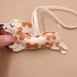 Ciondolo per Borsa <span class=keywords><strong>a</strong></span> Forma di Cane Bassotto in PU con Stampa Fronte-Retro, Charm per Auto, Portachiavi, Accessorio per Abbigliamento - Product Image 3