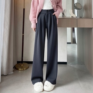 Pantalones de Cintura Alta, Holgados, de Pierna Ancha, Estilo Vintage, de Poliéster y Elastano para Mujer, Primavera/Otoño 2025, Nuevo Estilo, para Mujeres de Baja Estatura, Pantalones de Alta Gama - Product Image 3