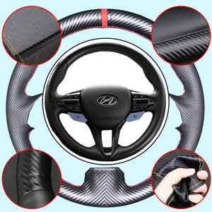 Protector de fibra de carbono para <span class=keywords><strong>volante</strong></span> de coche para <span class=keywords><strong>Hyundai</strong></span> Veloster N 2019-2021 <span class=keywords><strong>i30</strong></span> N 2018 2019 2020 Elantra Model9 N line 2024 - Product Image 1