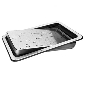 Cestino per Rifiuti da Incasso in Acciaio Inox con Coperchio <span class=keywords><strong>a</strong></span> Molla Decorativo per Cucina e Bagno Finitura Satinata Quadrato o <span class=keywords><strong>Rotondo</strong></span> - Product Image 1