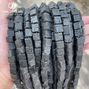 JD драгоценные камни оптом 4 мм 8 мм 10 мм 12 мм натуральный вулканический камень квадратной формы бусины идеально подходят для изготовления ювелирных изделий - Product Image 1