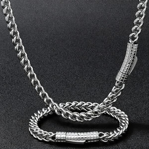 सोने की प्लेटेड स्टेनलेस स्टील चेन हार 6 मिमी हिप-हॉप क्यूबन स्टेनलेस स्टील हार - Product Image 2