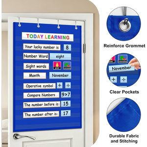 Tablero de bolsillos de 43 x 28 pulgadas, resistente, transparente, para colgar en el aula, para actividades de aprendizaje de palabras y letras - Product Image 4