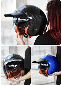 หมวกกันน็อคแบบย้อนยุคแบบสแนปปุ่ม 3 ตัว ใช้ได้กับหมวกกันน็อค <span class=keywords><strong>SHOEI</strong></span> - Product Image 3