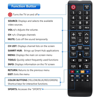 Nouvelle télécommande TV Télécommande de remplacement pour Smart TV BN59-01175N pour Samsung TV LED 3D Universelle
