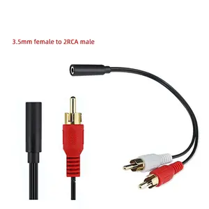 3.5 مللي متر جاك الذكور إلى كابل الصوت من النوع Rca Rca إلى 3.5 مللي متر Sppliter 3.5 مللي متر إلى 2 Rca الإناث الصوت و الفيديو كابل ل Av التلفزيون