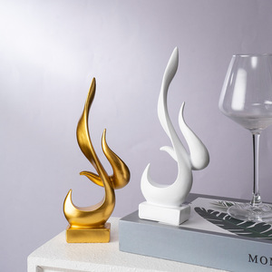 <span class=keywords><strong>D</strong></span>écoration Moderne Art <span class=keywords><strong>D</strong></span>éco en Résine en Forme de Flamme pour la Maison, le <span class=keywords><strong>Salon</strong></span>, le Meuble à Vin, le Meuble TV, le Bureau - Product Image 1