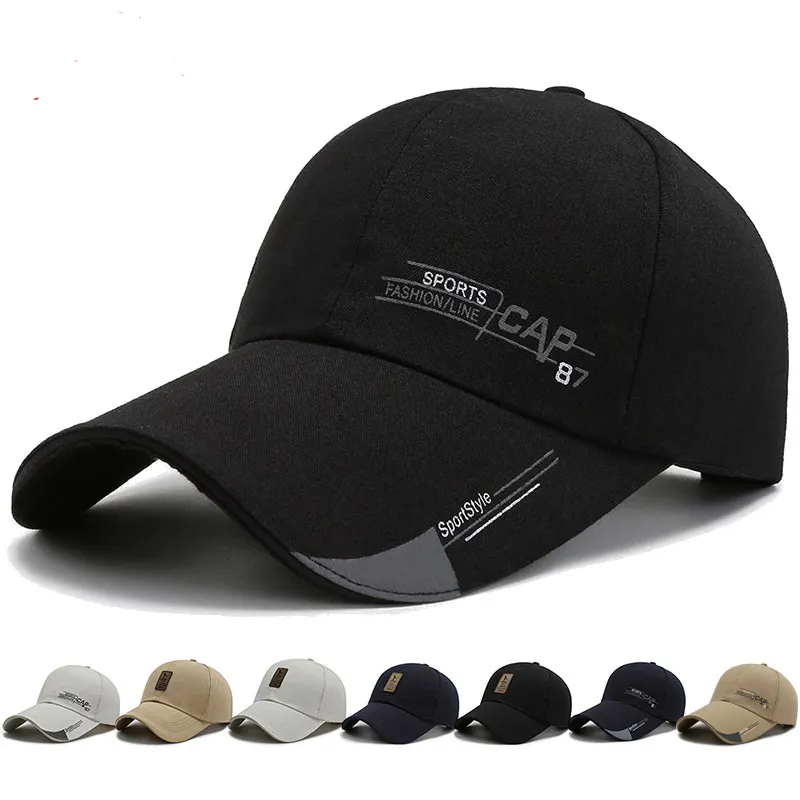 Classic Cotton Adjustable Baseball Hat Khaki Black Navy Blue for Men Amazon Hot sell Trucker winter Cap