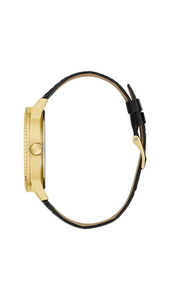 <span class=keywords><strong>Reloj</strong></span> de lujo para <span class=keywords><strong>hombre</strong></span> en tono dorado |   Correa de Cuero Genuino |   Esfera con Diseño de Escudo |   <span class=keywords><strong>Reloj</strong></span> de Pulsera Elegante para Negocios y Uso Diario - Product Image 2