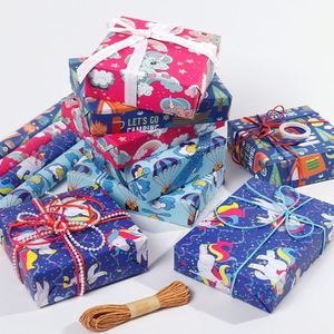 High Quality Wholesale 80g <b>Birthday</b> Bule and Red ArtPaper Tissue 43*300cm Gift Luxury Custom Packaging Wrapping <b>Paper</b> Roll - Product Image 3