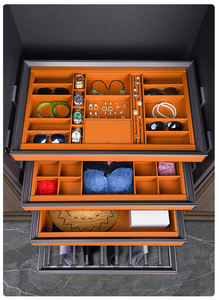 Barato al por mayor hogar guardarropa extraíble Hardware accesorios cuero joyero armario tirar cesta retráctil carril deslizante - Product Image 6