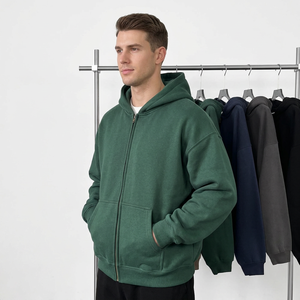 Sudadera con capucha unisex personalizable con logo, estilo urbano, forro polar, extragrande, de punto grueso de 370 g, mezcla de algodón y poliéster - Product Image 3