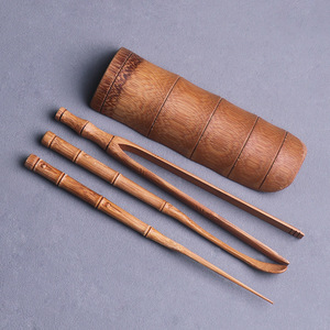 Bamboo <b>Tea</b> Scoop <b>Set</b> With <b>Tea</b> Caddy And Pick Hand Polished For <b>Tea</b> Ceremony Accessories - Product Image 3