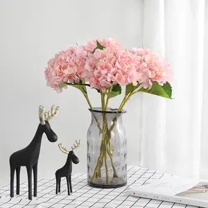 Factory wholesale UK US market silk material home indoor decoration hydrangea bouquet artificial flowers
