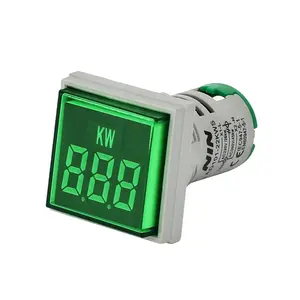 NIN 22mm green square led digital kwh power meter energy meter