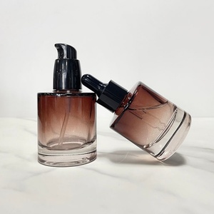 Luxury Thick Bottom Amber Glass <b>Dropper</b> <b>Bottles</b> Customize 15ml 30ml 40ml 50ml Frosted Cosmetic Serum <b>Bottle</b> - Product Image 5