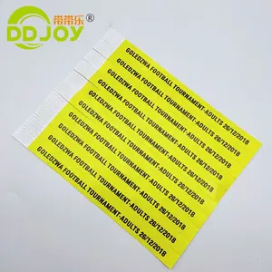 Factory Sale 1 Time Use Bracelet Custom Tyvek Paper Wrist Band Events Tickets VIP Admission Wristband