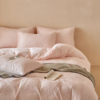 Ensemble quatre pièces en dentelle transparente style princesse, coupe coussin, blanc crème, couleur unie, nouveau style, en polyester doux