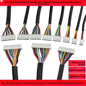 Kabel Harness JST XH 2.54mm Berbahan Tembaga Murni dengan Selubung PVC, 2-20 Pin, Konektor Terminal Tunggal/Ganda, Perakitan Kabel OEM Kustom 22-28AWG - Product Image 5